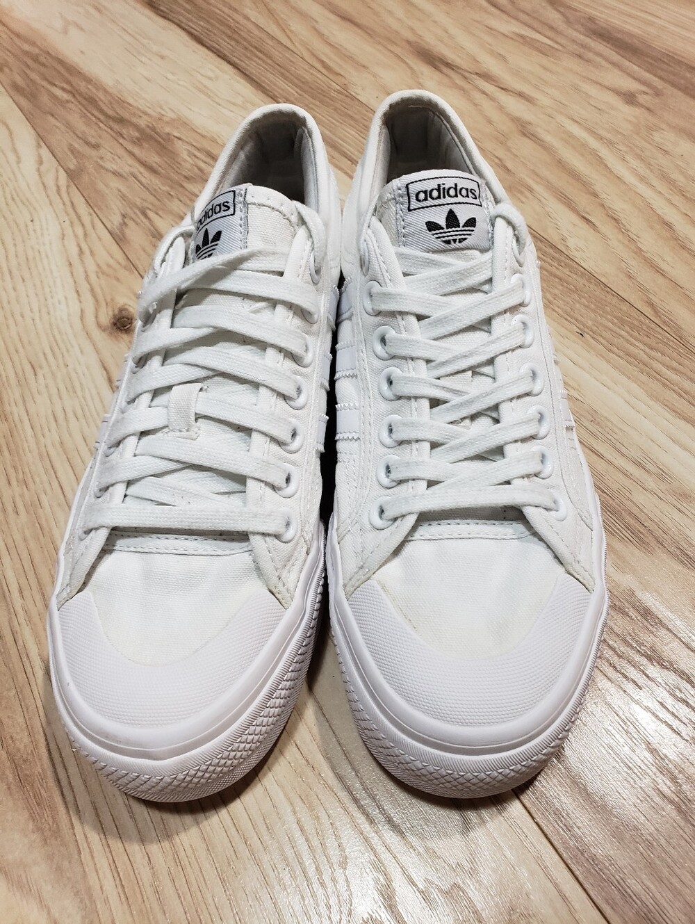 Adidas Nizza Platform White Sneakers Women 9 - Picture 3 of 5